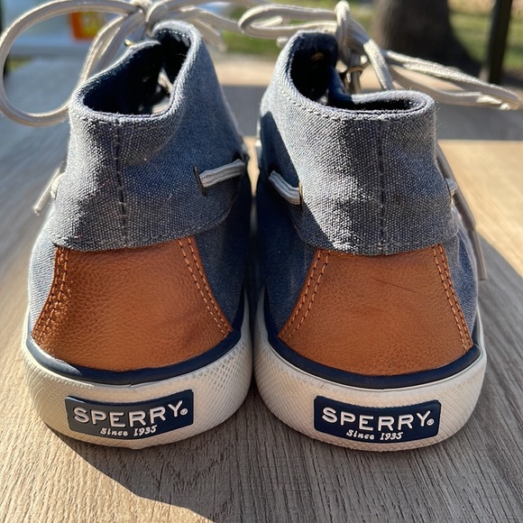 Rare Sperry Pier Crest Topsider Mid Lace Up Boat Shoe with Memory Foam - Picture 5 of 9
